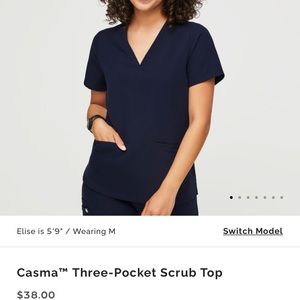 Navy blue figs scrub set